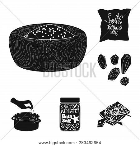 Vector Design Of Natural And Baking   Logo. Collection Of Natural And Food Vector Icon For Stock.