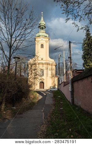 Baroque Kostel Sv. Josefa Church From 18th Century On Slezska Ostrava In Ostrava City In Czech Repub