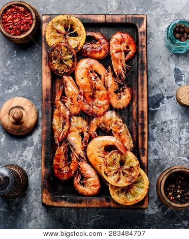 Barbecue Shrimps Or Prawns