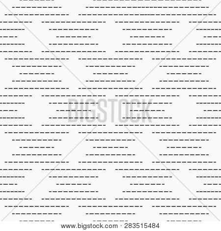 Abstract Seamless Pattern Of Dotted Horizontal Dotted Lines Forming Rhombuses. Modern Stylish Textur
