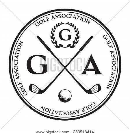 Vector Label Of Golf. Logo Of Golf Championship. Vector Illustration.