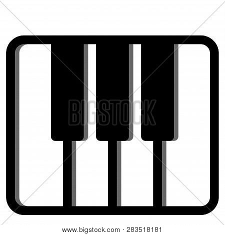 A Keybroad Vector Illustration In Line Color Design