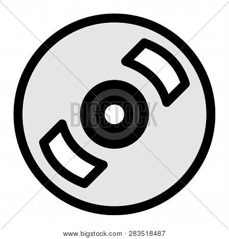 Compact Disc Vector Illustration In Line Color Design