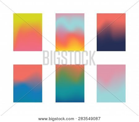Colorful Placard Poster Template With Mesh Gradient