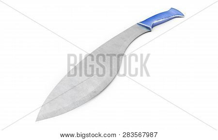 Machete On White Background 3d Illustration Equipment, Metal, Knife, Cutting, Steel, Blade