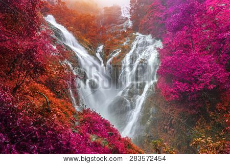 Pitugro Waterfall Is Often Called The Heart Shaped Waterfalls Umphang,thailand