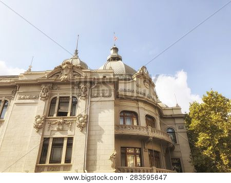 Tbilisi, Georgia - September 20, 2018: View Of Old Bilding Of The Tbc Bank Of The  Tbilisi Town, D.a