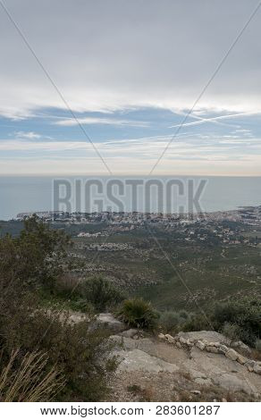 The Sea From The Top Of The Mountain In The Sierra De Irta