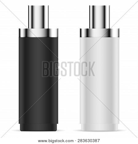 Luxury Cosmetic Bottle. Vector Container Mock Up.