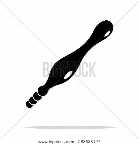 Vector Black Dildo Isolated On White Background, Black Dildo, Vector Illustration Dildo