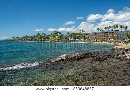 Poipu, Kauai - 20 January 2019: Swimmers On Lawai Beach Near Poipu In Kauai