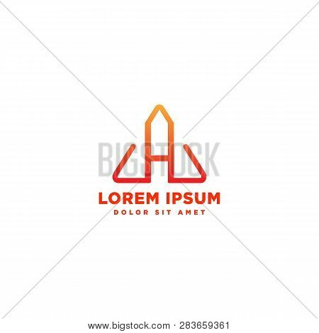 Letter A Abstract Initial Logo Template Vector Illustration Icon Element