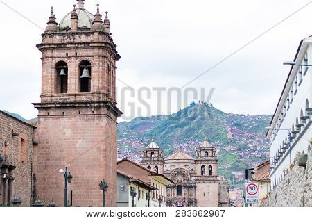 Santa Clara Church In The City Of Cusco And In The Background You Can See The Church Of San Pedro.