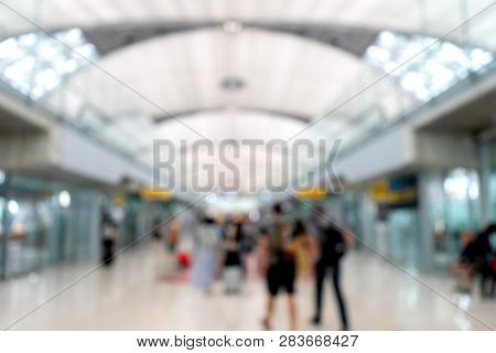 Mage Of Bur Airpot  People Use Airplan And Walk In The Terminal