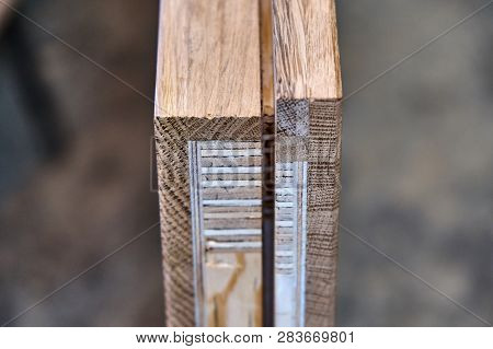 Wood Door Manufacturing Process. Door Leaf. Furniture Manufacture.