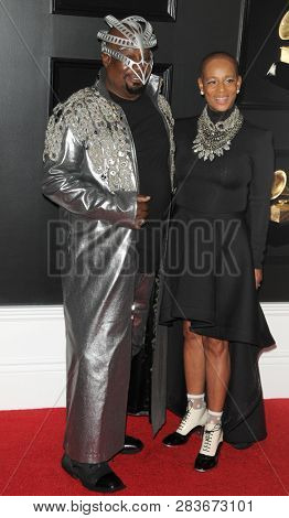 LOS ANGELES - FEB 10:  George Clinton, Carlon Clinton at the 61st Grammy Awards at the Staples Center on February 10, 2019 in Los Angeles, CA