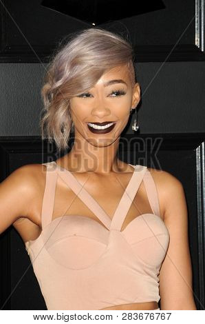 LOS ANGELES - FEB 10:  Porcelan at the 61st Grammy Awards at the Staples Center on February 10, 2019 in Los Angeles, CA