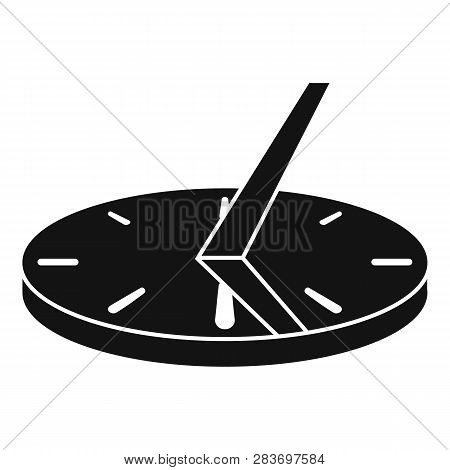 Ancient Sundial Icon. Simple Illustration Of Ancient Sundial Vector Icon For Web Design Isolated On 