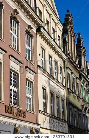 Poznan/poland - February 6th 2019: The Old Town Square With Historic Buildings, Popular Touristic De