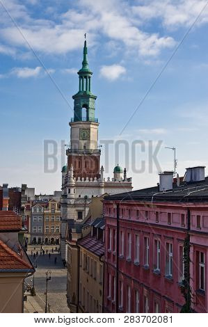 Poznan/poland - February 6th 2019: The Old Town Square With Historic Buildings, Popular Touristic De