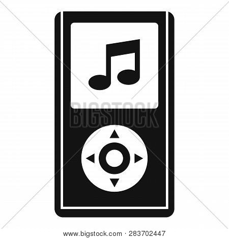 Portable Music Player Icon. Simple Illustration Of Portable Music Player Vector Icon For Web Design 