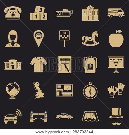 Autobus Icons Set. Simple Set Of 25 Autobus Vector Icons For Web For Any Design