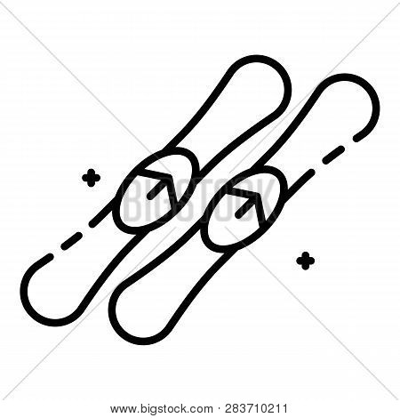 Ski Equipment Icon. Outline Ski Equipment Vector Icon For Web Design Isolated On White Background