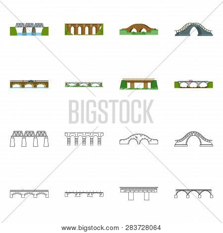 Vector Design Of Connection And Design Sign. Set Of Connection And Side Stock Vector Illustration.
