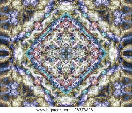Digitally Generated Symbol Of Mystic Mandala Ornament Reminding Ancient Ceremonies And Rituals