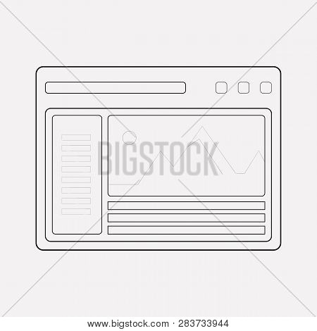 Wire Framing Icon Line Element. Vector Illustration Of Wire Framing Icon Line Isolated On Clean Back