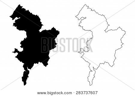 East Ayrshire (united Kingdom, Scotland, Local Government In Scotland) Map Vector Illustration, Scri