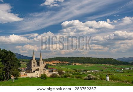 Scenic Rural Landscape With St. Martins Cathedral In Spisska Kapitula, Slovakia