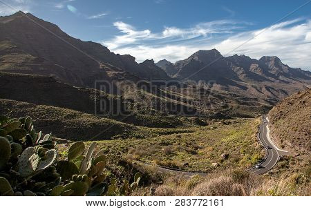 Beautiful Landscape Of Volcanic Mountains. Wild Nature.