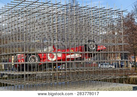 Maranello, Italy, Entry Of The Ferrari Museum, A Formula One Single-seater Is Displayed