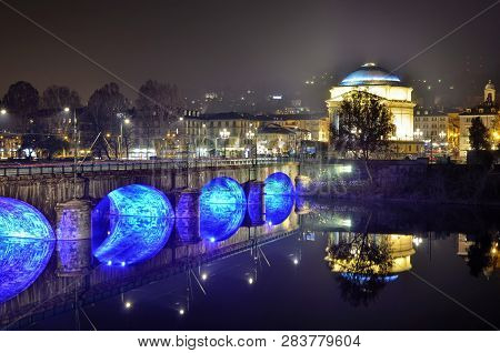 Turin, Piedmont, Italy. December 2018. The Church Of The Great Mother Of God