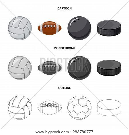 Vector Illustration Of Sport And Ball Sign. Set Of Sport And Athletic Vector Icon For Stock.