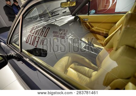 Maranello, Italy, December 2018. In The Ferrari Museum, The Exhibition Hall Dedicated To The Models 