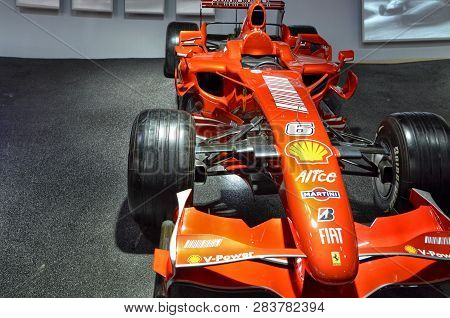 At The Ferrari Museum, The Room Where The World-class Formula 1 Winning Cars Are Displayed