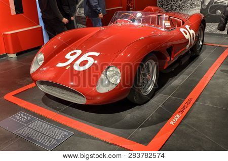 At The Ferrari Museum, The 500 Trc. Where Tr Indicates Red Tesat, For The Red Colored Engine Heads