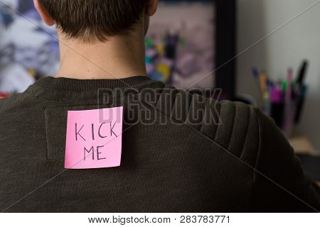 1 April Fools Day. Funny Day. April Fish. Prank. Inscriptions On The Back. Stickers With Jokes. Tric