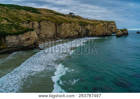 Photography Of Tunnel Beach In New Zealand, Dunedin, New Zealand Tunnel Beach, Dunedin, South Island