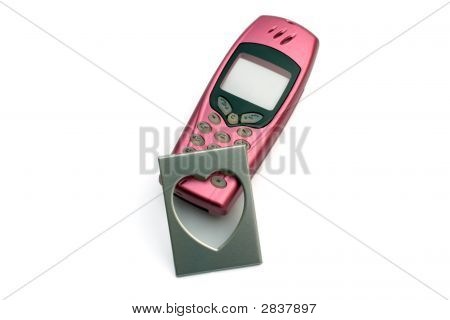 ローズ写真の心の方法でフレームで電話