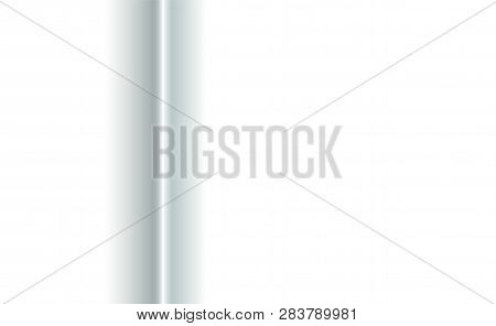 Background Vertical Fold Of White Paper Fabric. Blank With Soft Shadows. Copy-space Clear Template C