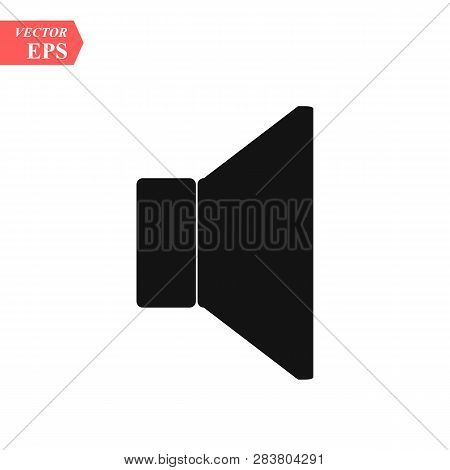 Black Mute Sound Vector Icon On Whrite Backround. Eps 10