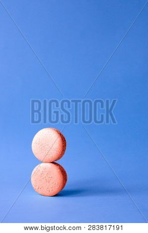 Two Macaroon Coral Color Imitating The Number 8. Coral Color Is The Color Of 2019. March 8 Womens Da