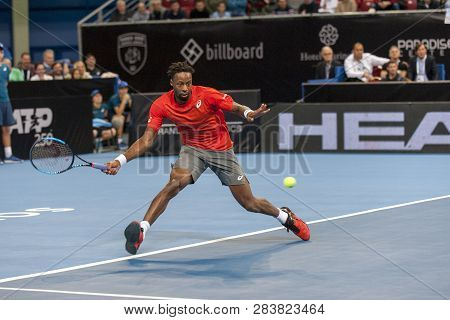 Sofia - February 08.2019: Gael Monfils (fra) Participate At The Atp Sofia Open Tournament In Sofia, 