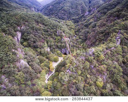 Aerial View Of Gangcheonsan Mountain, Sunchang, Jeollanamdo, South Korea