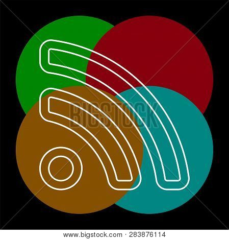 Simple Rss. Thin Line Pictogram - Outline Editable Stroke