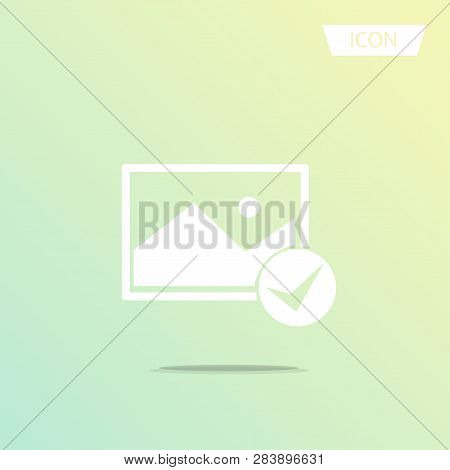 Check Picture Icon Isolated On White Background.