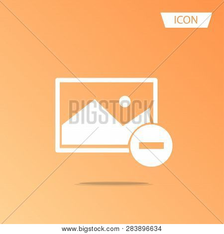 Delete Picture Icon Isolated On White Background.